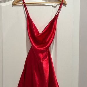Red Satin Dress